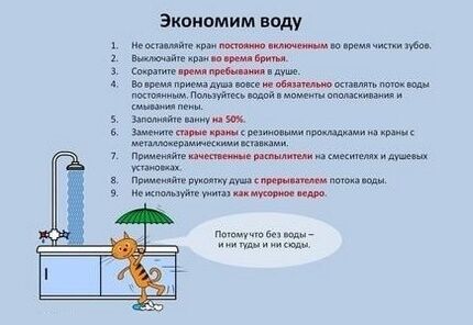 Главный принципы экономии воды по счетчику Как и где лучше экономить воду