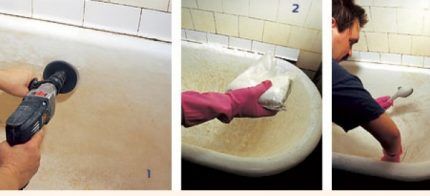 How to prepare for painting a cast-iron bath and paint Preparation of the bath for painting