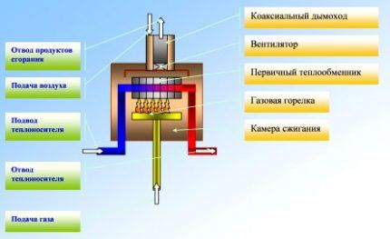 Виды газовых котлов для отопления загородных домов Схема работы конвекционного газового котла