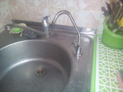 Установка крана питьевой воды от агрегата обратного осмоса Кран питьевой воды системы обратного осмоса