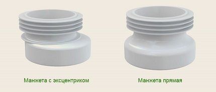 Манжеты для бачка унитаза Виды соединительных манжет