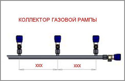 Коллектор газовой рампы Коллектор газовой рампы