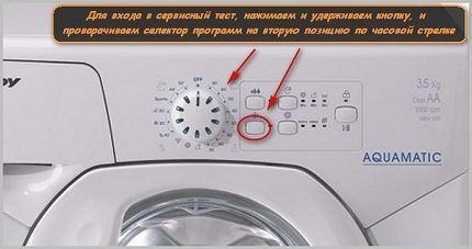 Тестовый режим стиральной машинки Тестовый режим стиральной машинки