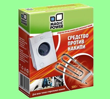 Средство для удаления накипи с тена стиральной машинки Антинакипин Magic Power