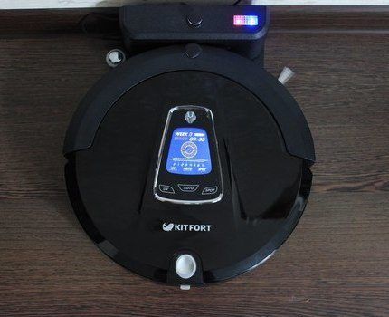Робот от Китфорт способен 1,5 часа убирать комнаты Kitfort KT-512 вид сверху