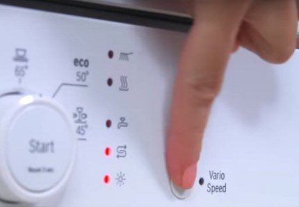Функция VarioSpeed на панели управления Функция VarioSpeed на панели управления