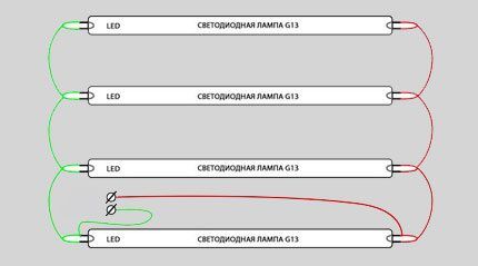 Схема подключения LED ламп Схема подключения LED ламп