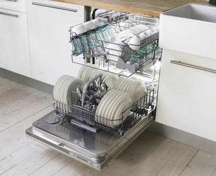 Польская посудомойка Hotpoint-Ariston LSTB 4B01 EU Посудомоечная машина при полной загрузке