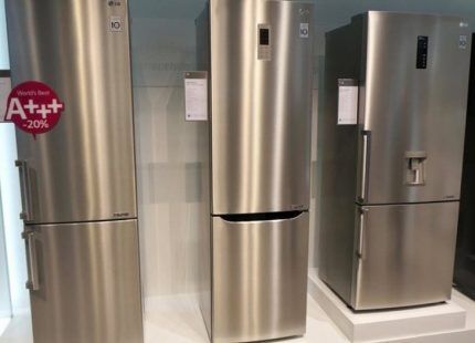 Различные модели бренда LG Ассортимент холодильников LG