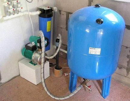 Гидроаккумулятор в системе водоснабжения 