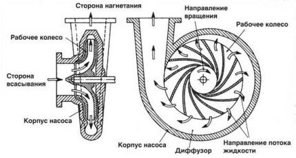 Принцип действия центробежного насоса