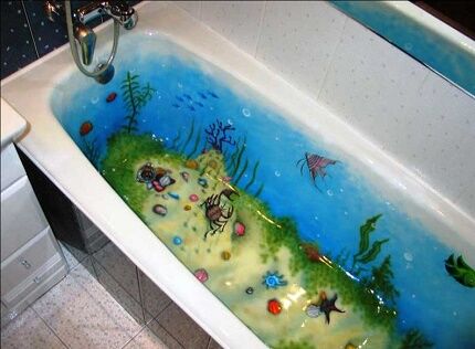 Эксклюзивная покраска чугунной ванны 