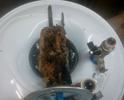 Очистка внутренней части накопительного нагревателя