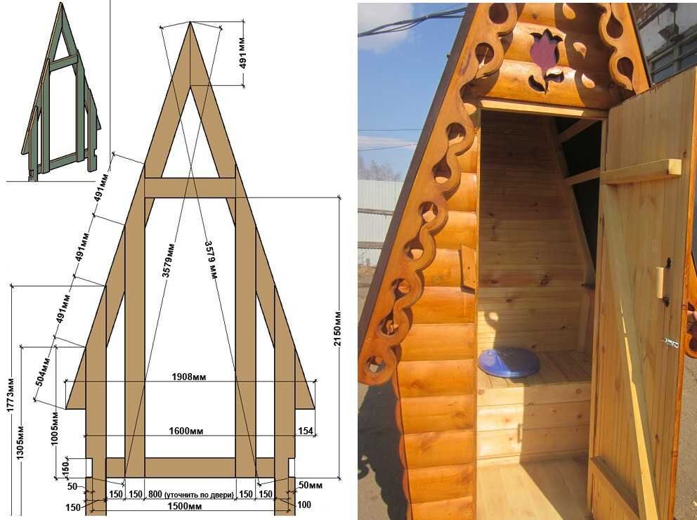 Как построить деревянный дачный туалет своими руками| Статьи компании «ТопсХаус»