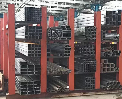 Вентиляция на складе металлопроката Стеллажи с профильными трубами