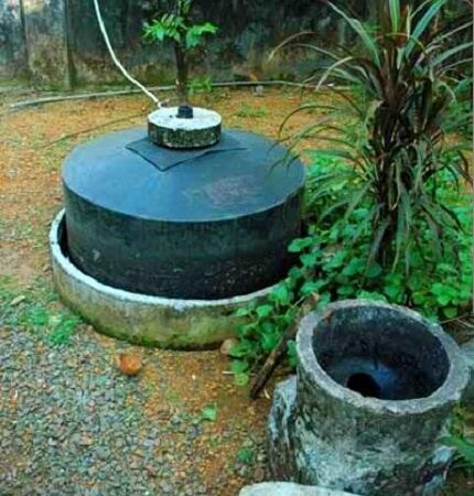 Индийский вариант простой биогазовой установки