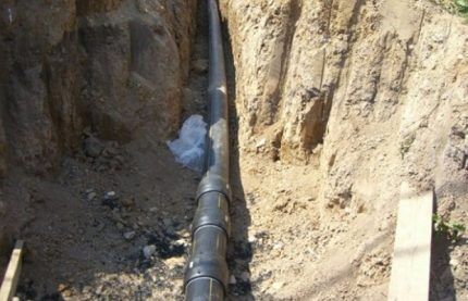 Прокладка подземного газопровода 