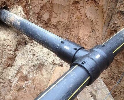 Подземный газопровод из полиэтиленовых труб