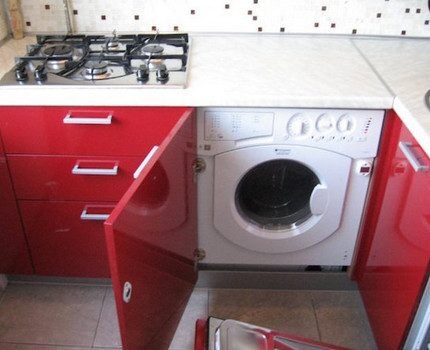 Встроенная стиральная машина в номере