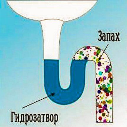 Водяная пробка эффективно перекрывает доступ канализационным запахам в помещение Принцип работы сифона