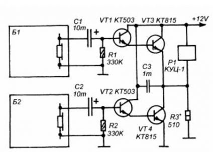 Схема на четырех транзисторах