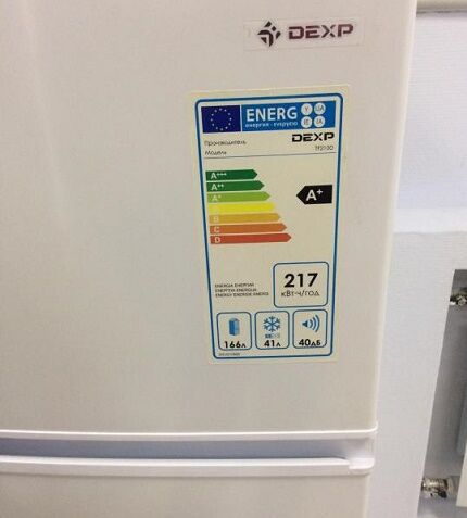 Класс энергопотребления холодильных агрегатов Дексп