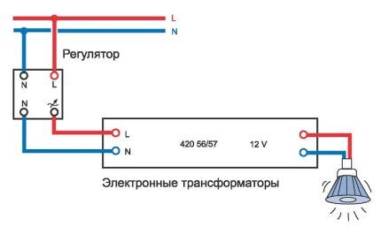 Схема подключения галогенки