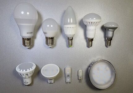 Разновидности светодиодных ламп