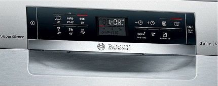Электронный дисплей посудомоечной машины BOSCH