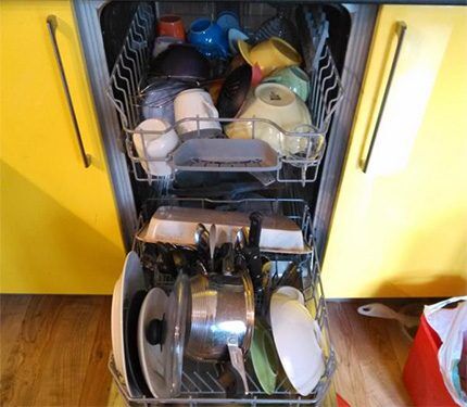 загрузка посудомоечной машины