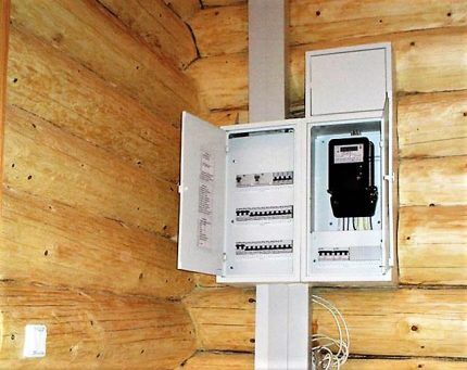 Монтаж электрощита в деревянном доме