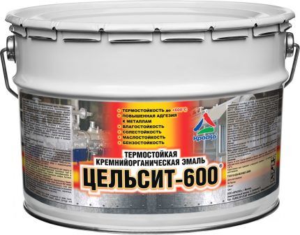 Банка с жаропрочной эмалью для нанесения вручную Банка эмали Цельсит