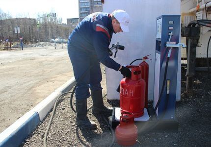 Заправка газового баллона