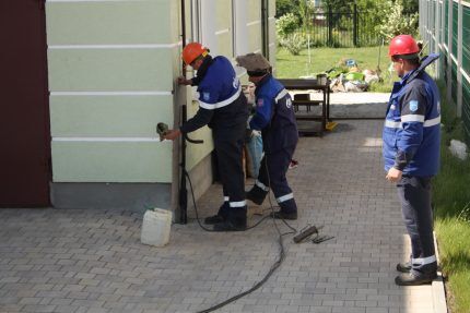 Работает бригада Газпрома