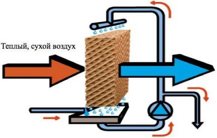 Принцип работы испарителя на основе сотовых кассет