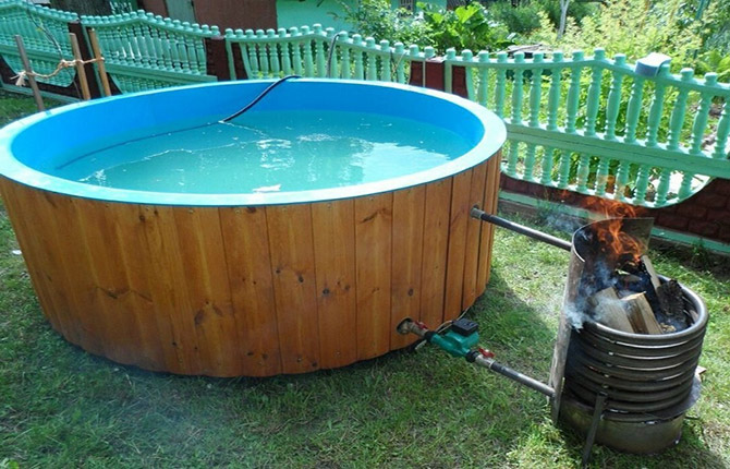 Подогрев бассейна дровами: что такое дровяные нагреватели для воды в бассейне, принцип работы печи